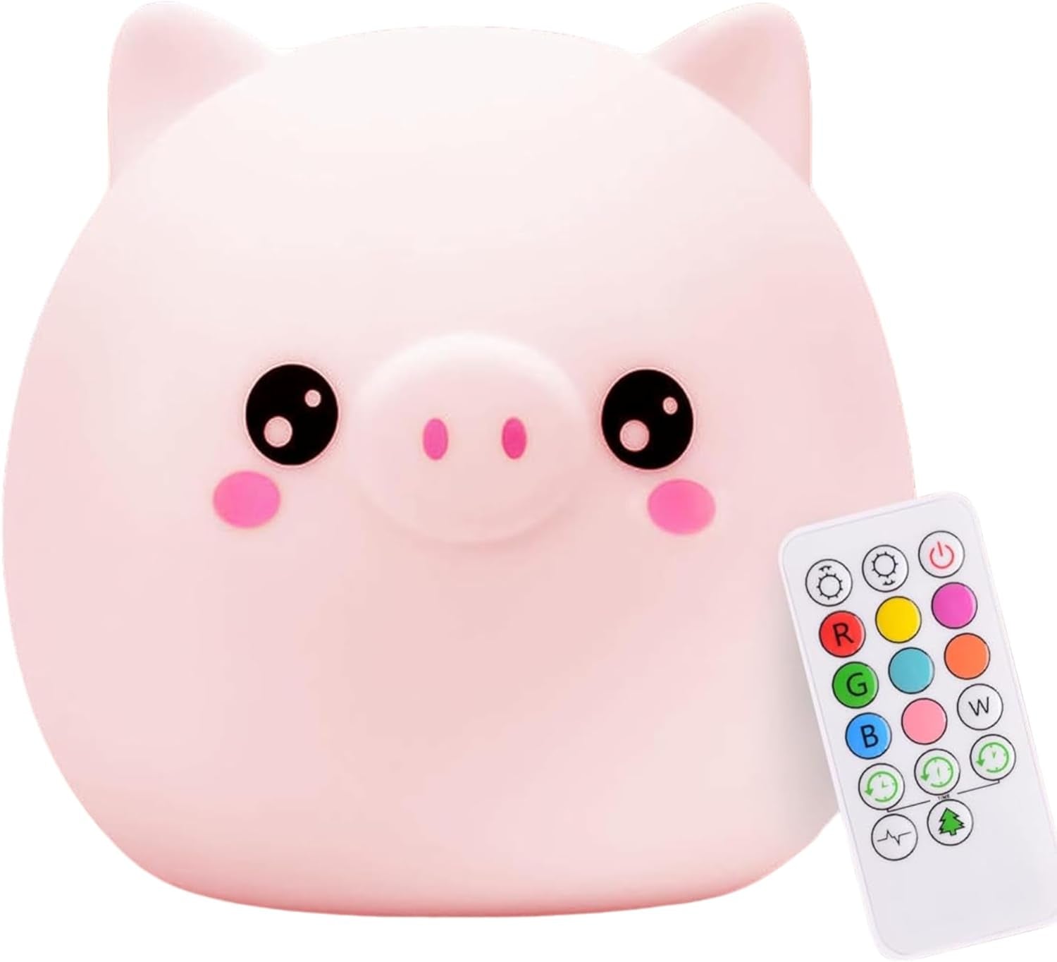 Remote Control Silicone Night Light for Kids - Owl Design with 9 Soft Colors & Sleep Timer - Rechargeable, Battery-Operated Lamp for Bedroom | Baby Nursery, Toddler, Girls, Boys