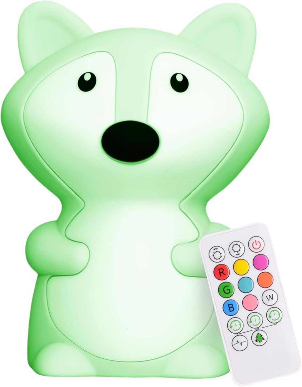 Remote Control Silicone Night Light for Kids - Owl Design with 9 Soft Colors & Sleep Timer - Rechargeable, Battery-Operated Lamp for Bedroom | Baby Nursery, Toddler, Girls, Boys