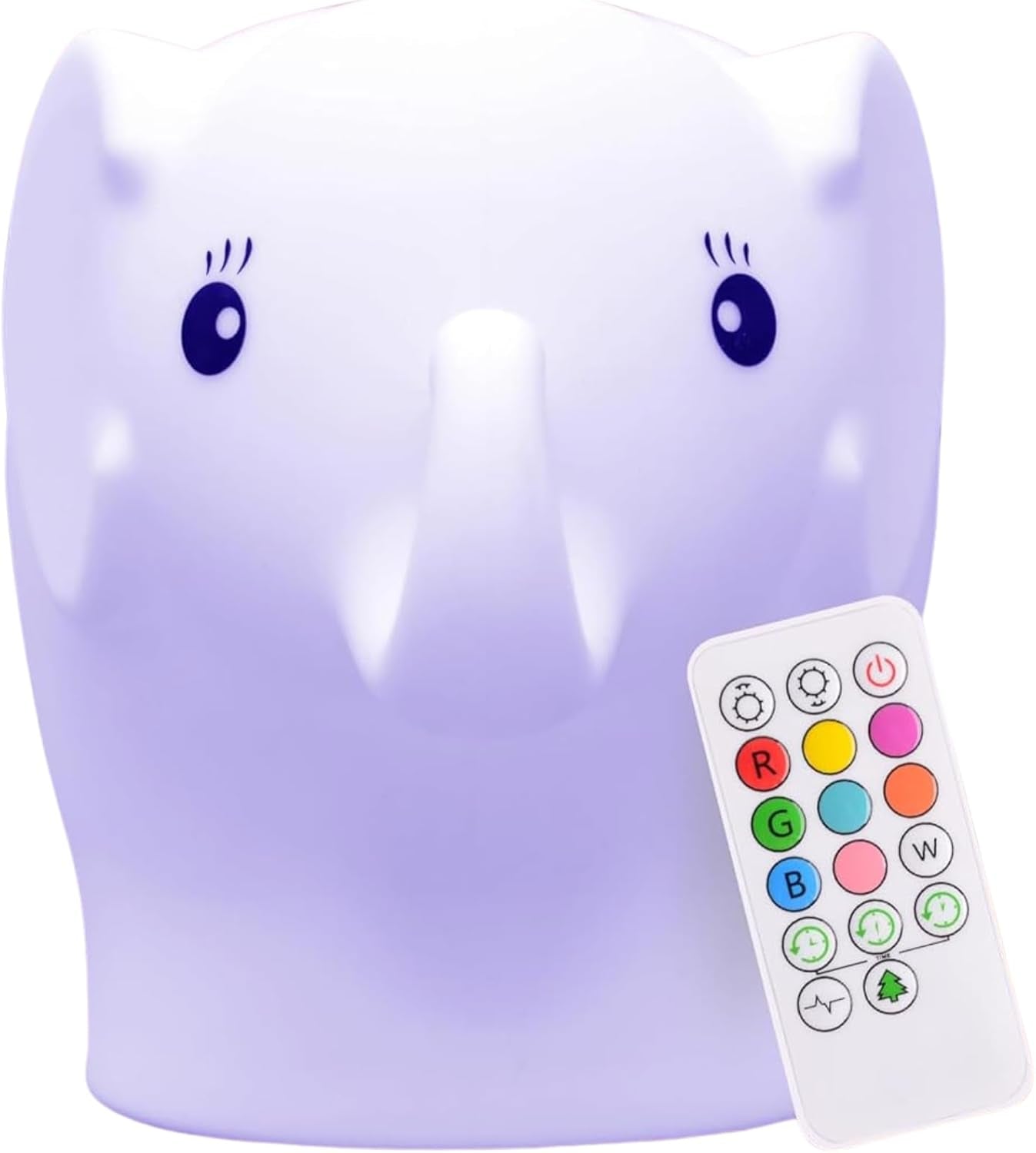 Remote Control Silicone Night Light for Kids - Owl Design with 9 Soft Colors & Sleep Timer - Rechargeable, Battery-Operated Lamp for Bedroom | Baby Nursery, Toddler, Girls, Boys