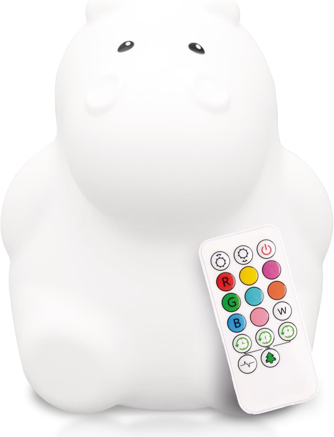 Remote Control Silicone Night Light for Kids - Owl Design with 9 Soft Colors & Sleep Timer - Rechargeable, Battery-Operated Lamp for Bedroom | Baby Nursery, Toddler, Girls, Boys