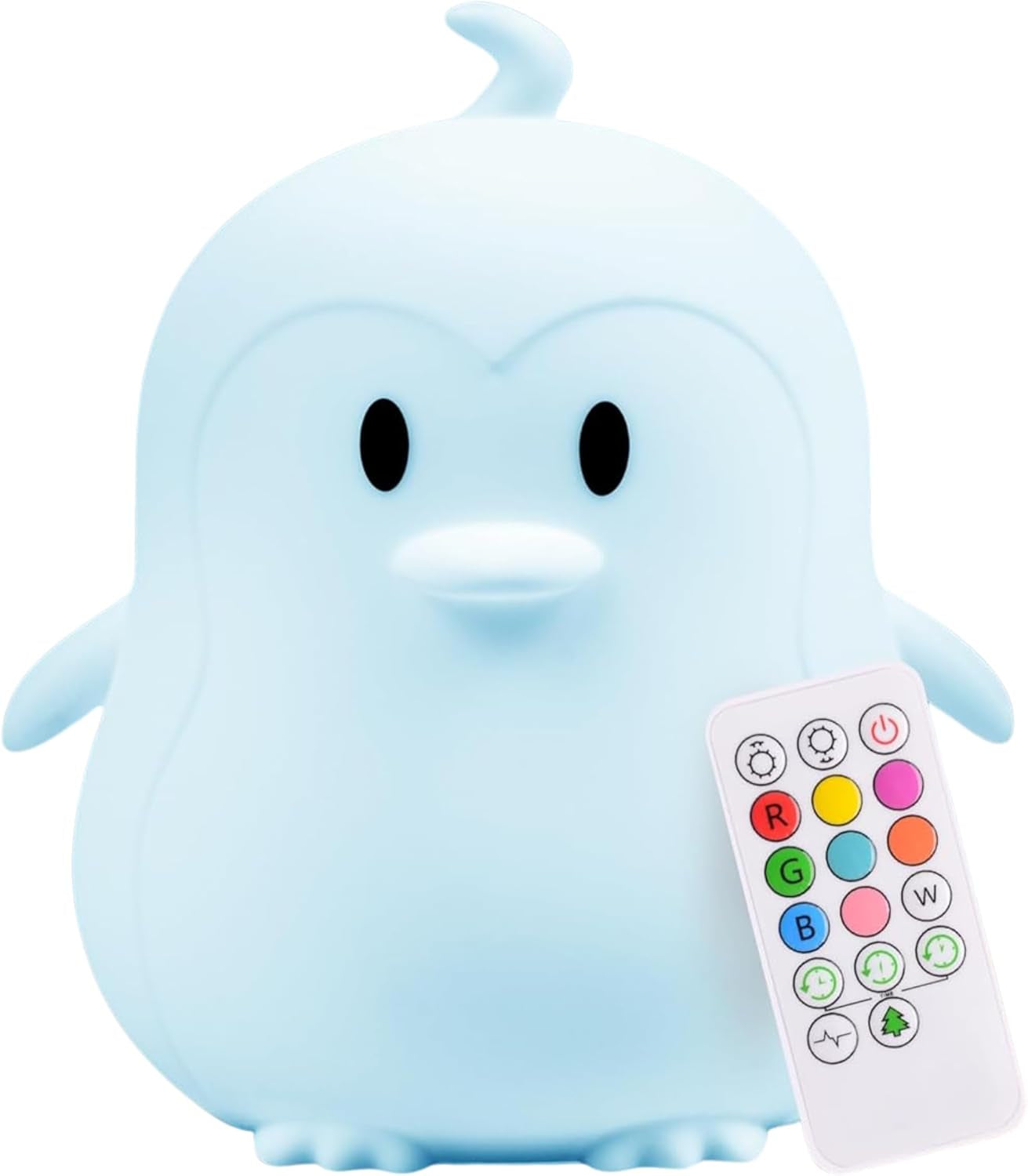 Remote Control Silicone Night Light for Kids - Owl Design with 9 Soft Colors & Sleep Timer - Rechargeable, Battery-Operated Lamp for Bedroom | Baby Nursery, Toddler, Girls, Boys