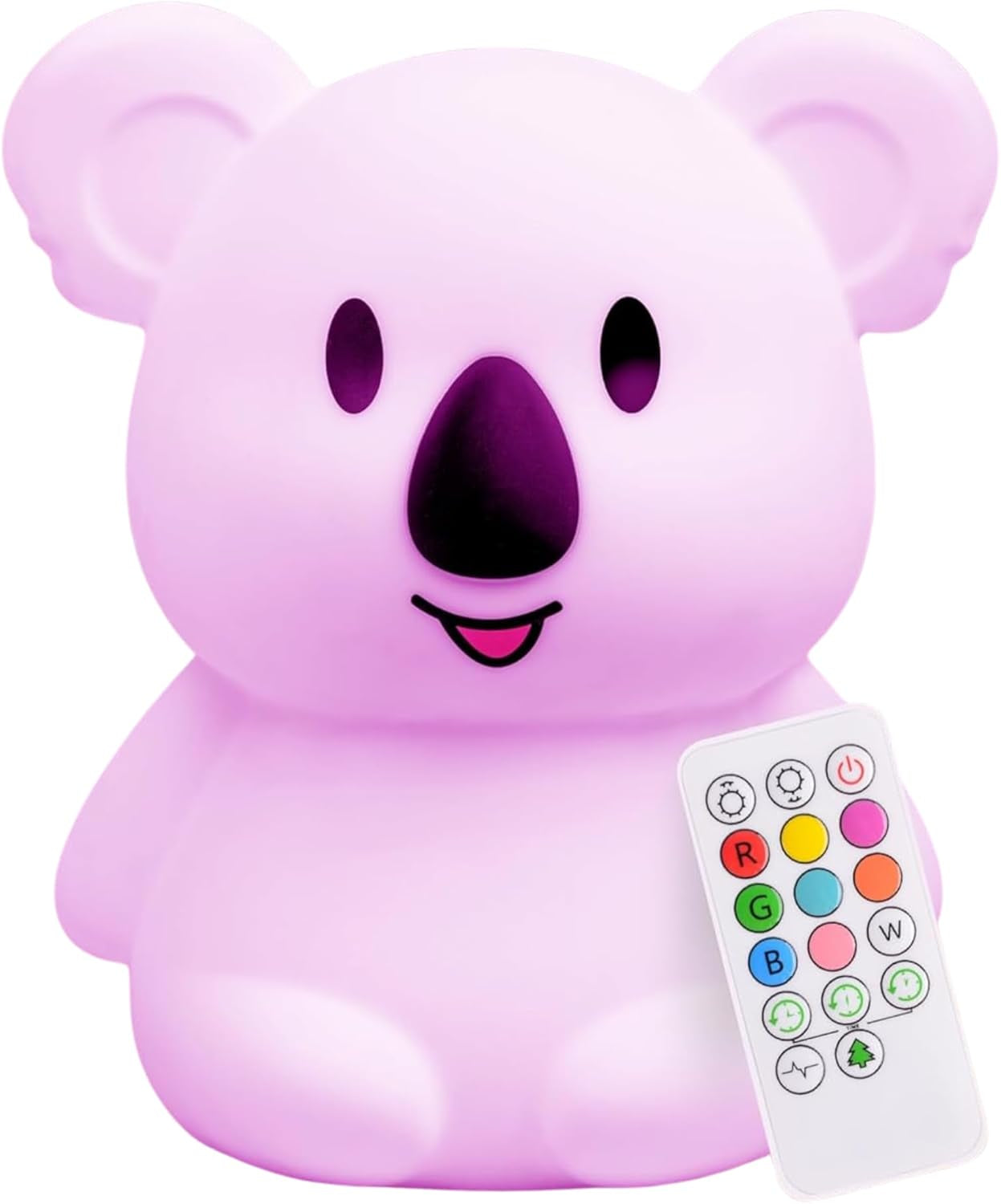 Remote Control Silicone Night Light for Kids - Owl Design with 9 Soft Colors & Sleep Timer - Rechargeable, Battery-Operated Lamp for Bedroom | Baby Nursery, Toddler, Girls, Boys